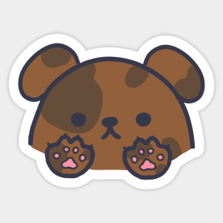 cute kawaii brown dotted dog Sticker